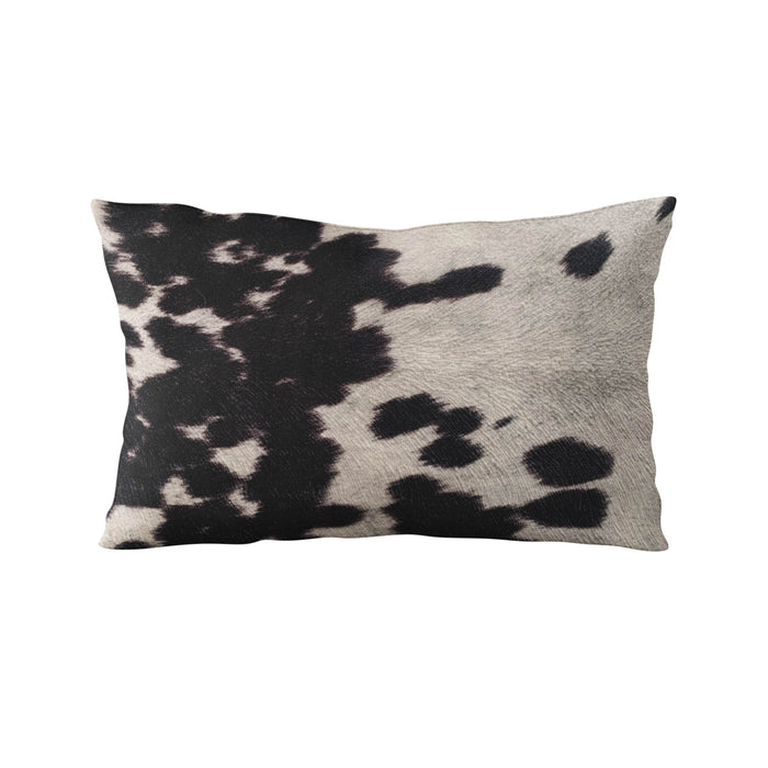 Plutus Black Cowhide Animal Luxury Throw Pillow - Plutus Brands