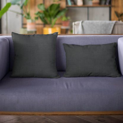 Plutus Black Solid Shiny Velvet Luxury Throw Pillow - Plutus Brands