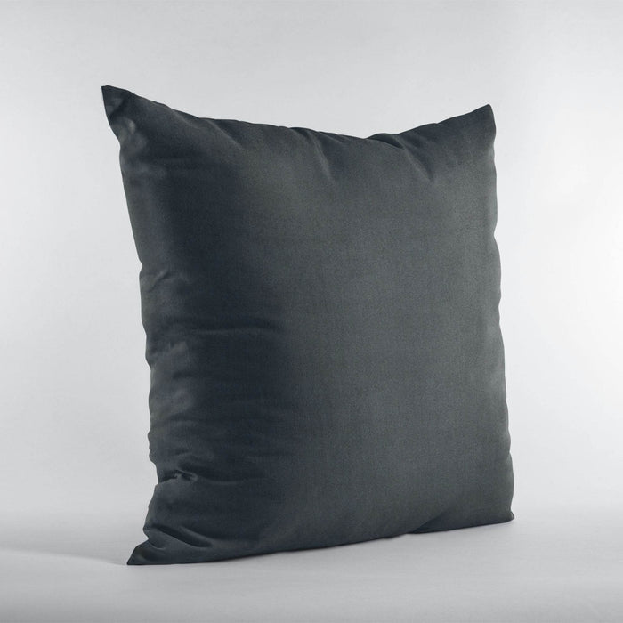 Plutus Black Solid Shiny Velvet Luxury Throw Pillow - Plutus Brands