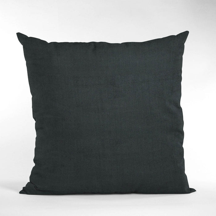 Plutus Black Solid Shiny Velvet Luxury Throw Pillow - Plutus Brands