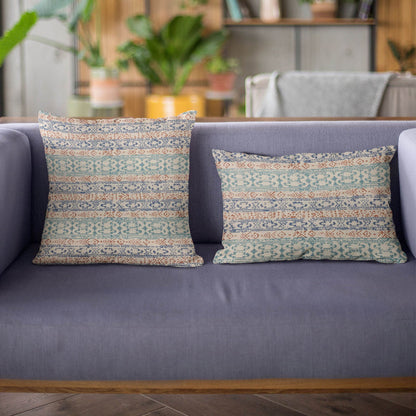 Plutus Blue Lined Stripe Luxury Throw Pillow - Plutus Brands