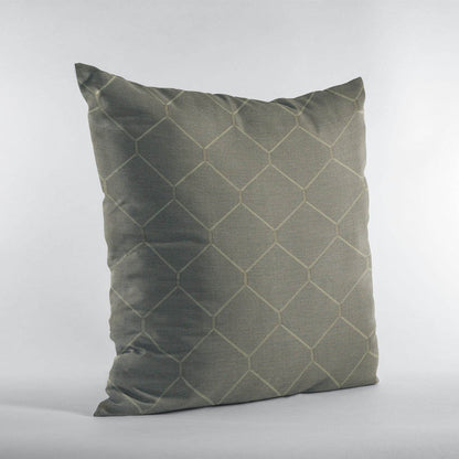 Plutus Bronze Kona Embroydery, Some Shine To This Pattern Luxury Throw Pillow - Plutus Brands