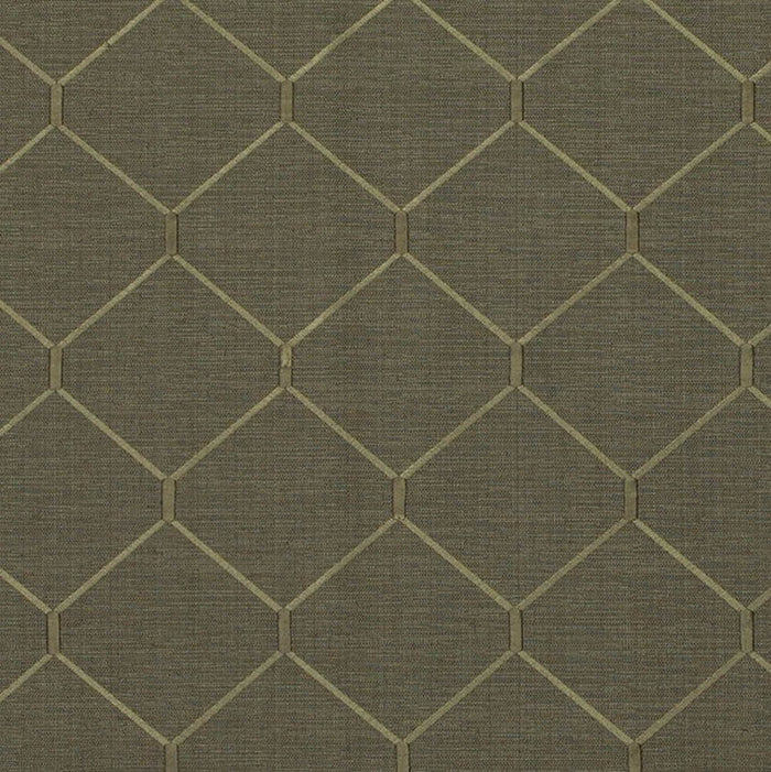 Plutus Bronze Kona Embroydery, Some Shine To This Pattern Luxury Throw Pillow - Plutus Brands