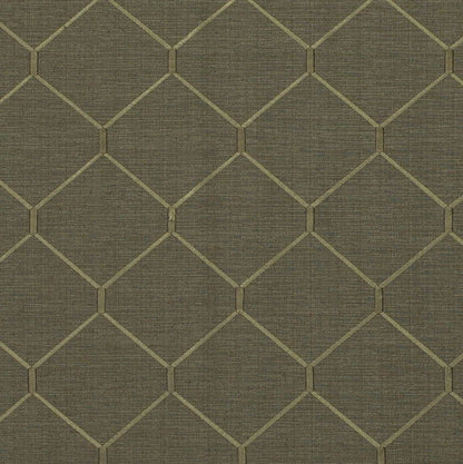 Plutus Bronze Kona Embroydery, Some Shine To This Pattern Luxury Throw Pillow - Plutus Brands