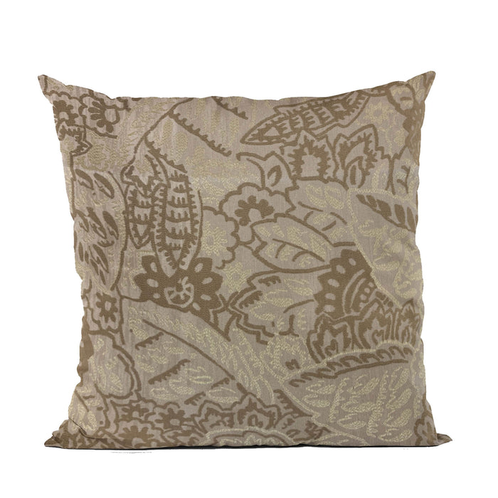 Plutus Brown Mustard Jacquard Luxury Throw Pillow - Plutus Brands