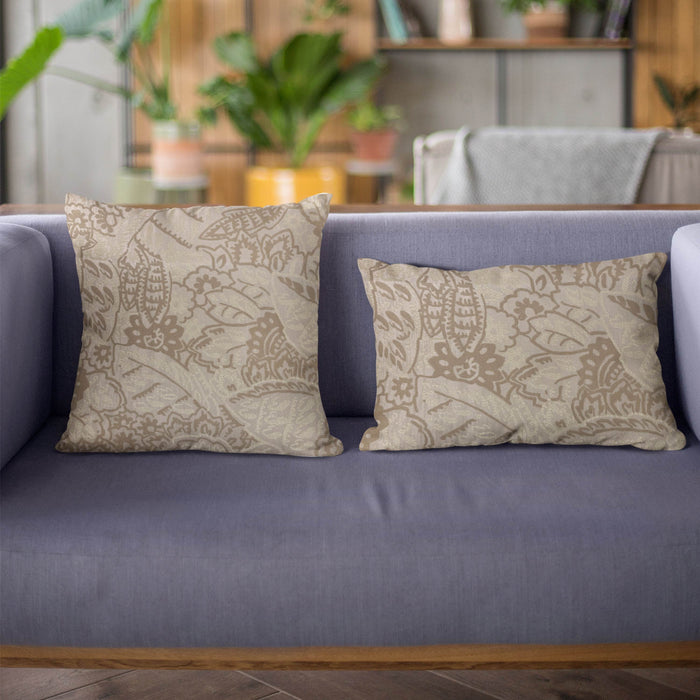 Plutus Brown Mustard Jacquard Luxury Throw Pillow - Plutus Brands