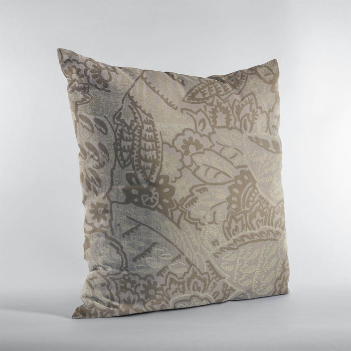 Plutus Brown Mustard Jacquard Luxury Throw Pillow - Plutus Brands