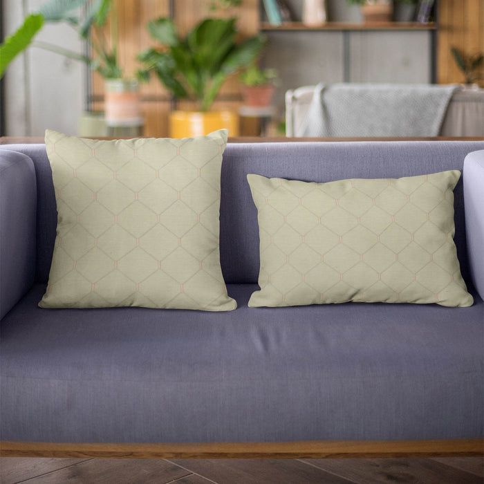 Plutus Creamy White Kona Embroydery, Some Shine To This Pattern Luxury Throw Pillow - Plutus Brands