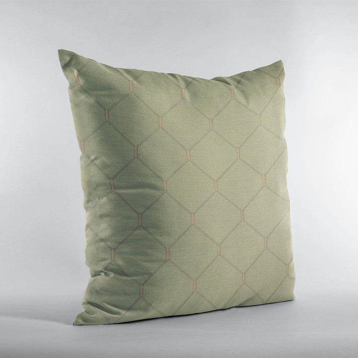 Plutus Creamy White Kona Embroydery, Some Shine To This Pattern Luxury Throw Pillow - Plutus Brands