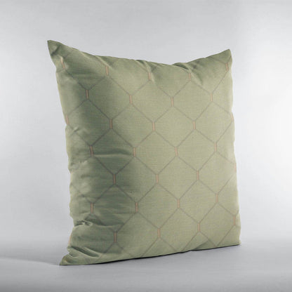 Plutus Creamy White Kona Embroydery, Some Shine To This Pattern Luxury Throw Pillow - Plutus Brands