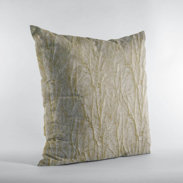 Plutus Golden Yarns Shiny Fabric With Twig Pattern Luxury Throw Pillow - Plutus Brands