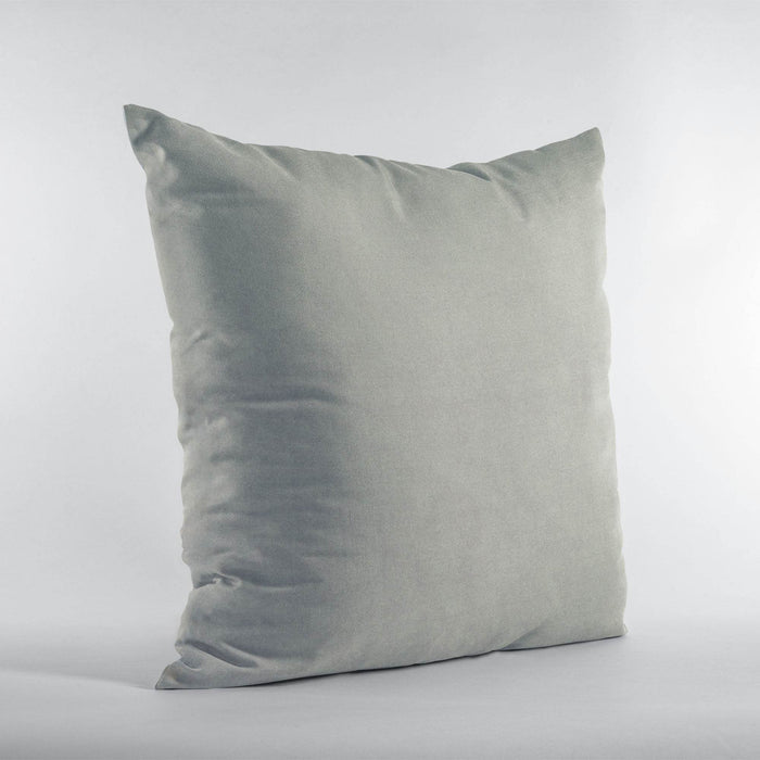 Plutus Grey Solid Shiny Velvet Luxury Throw Pillow - Plutus Brands