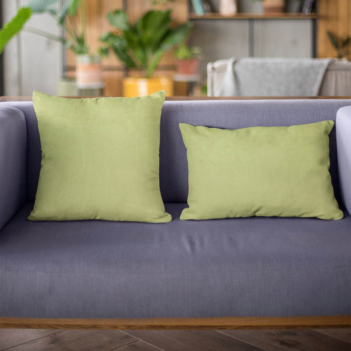 Plutus Lime Solid Shiny Velvet Luxury Throw Pillow - Plutus Brands