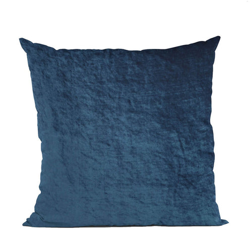 Plutus Navy Lux Velvet Shiny Velvet Luxury Throw Pillow - Plutus Brands