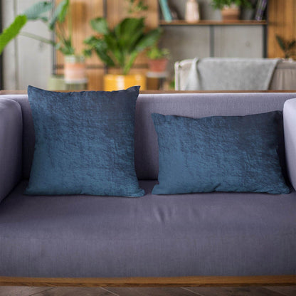 Plutus Navy Lux Velvet Shiny Velvet Luxury Throw Pillow - Plutus Brands