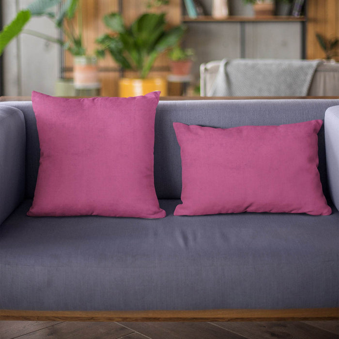 Plutus Pink Solid Shiny Velvet Luxury Throw Pillow - Plutus Brands