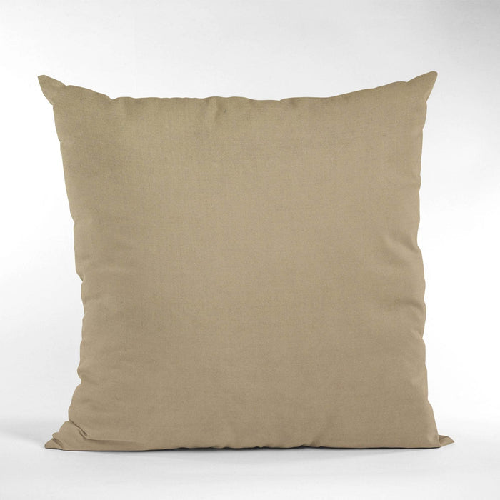 Plutus Sand Solid Shiny Velvet Luxury Throw Pillow - Plutus Brands