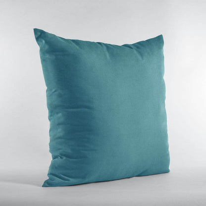 Plutus Sky Blue Solid Shiny Velvet Luxury Throw Pillow - Plutus Brands