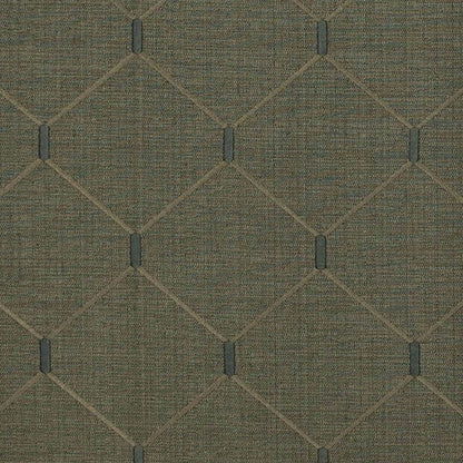 Plutus Slate Grey Kona Embroydery, Some Shine To This Pattern Luxury Throw Pillow - Plutus Brands