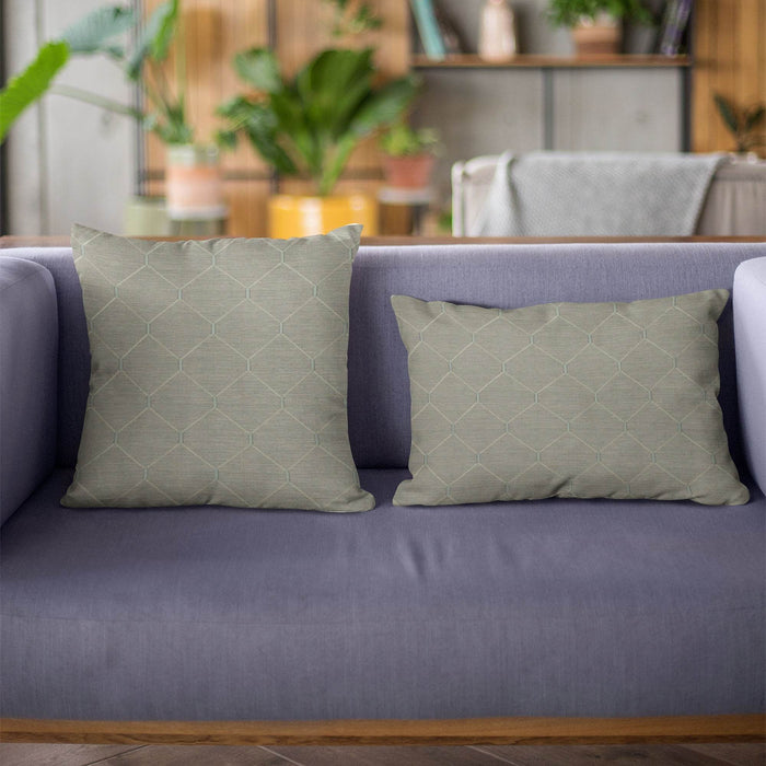 Plutus Urban Grey Kona Embroydery, Some Shine To This Pattern Luxury Throw Pillow - Plutus Brands