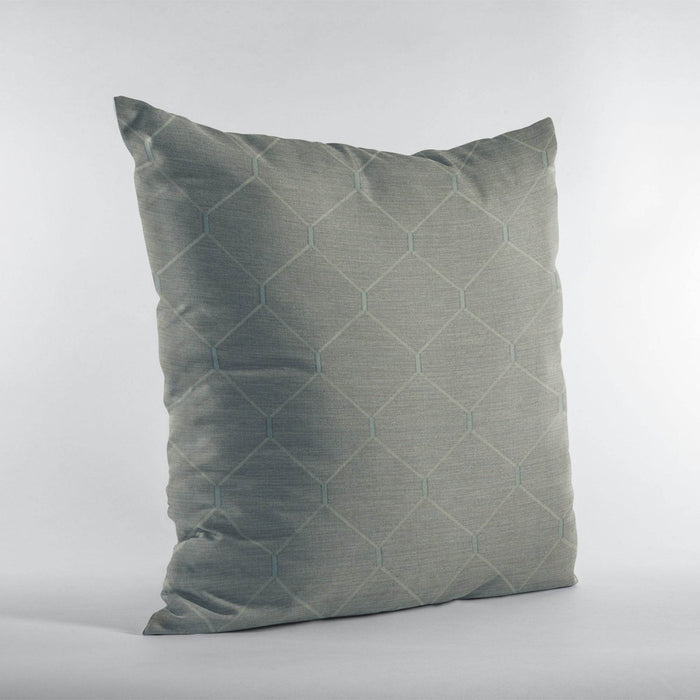 Plutus Urban Grey Kona Embroydery, Some Shine To This Pattern Luxury Throw Pillow - Plutus Brands