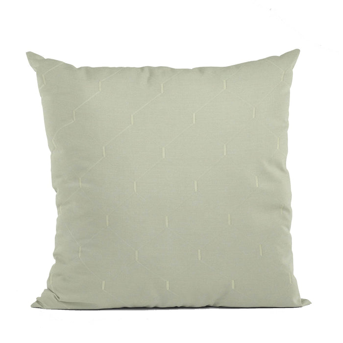 Plutus White Kona Embroydery, Some Shine To This Pattern Luxury Throw Pillow - Plutus Brands
