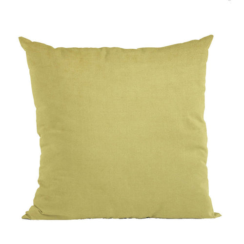 Plutus Yellow Solid Shiny Velvet Luxury Throw Pillow - Plutus Brands
