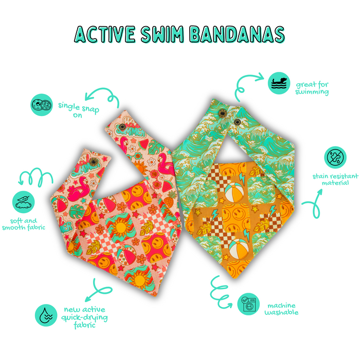 Pumpkin Pups - Active Snap On Bandana (Reversible)