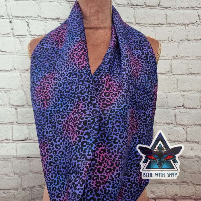 Purple Leopard infinity scarf