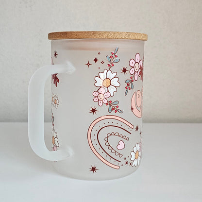 Purrfectly Frosted Kitty | 17 oz Glass Mug