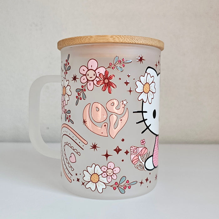 Purrfectly Frosted Kitty | 17 oz Glass Mug