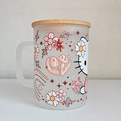Purrfectly Frosted Kitty | 17 oz Glass Mug