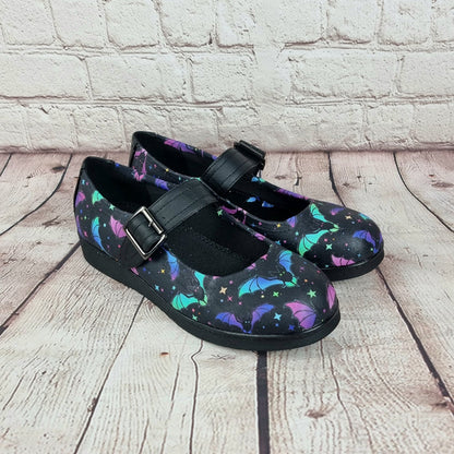 Rainbow Bats Mary Jane's Pumps