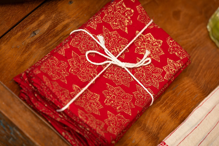 Red Petit Star Napkins Set