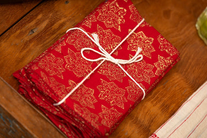 Red Petit Star Napkins Set