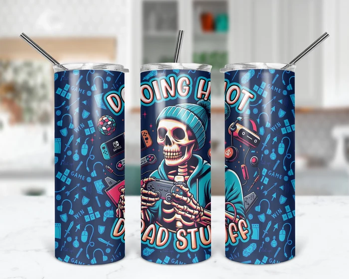 Respawn & Dad On | Doing Hot Dad Stuff 20 oz Skinny Tumbler