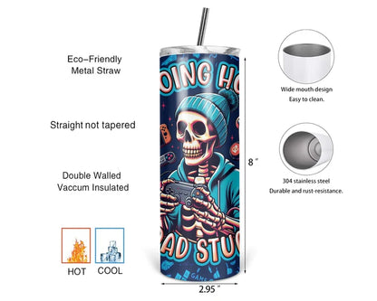 Respawn & Dad On | Doing Hot Dad Stuff 20 oz Skinny Tumbler