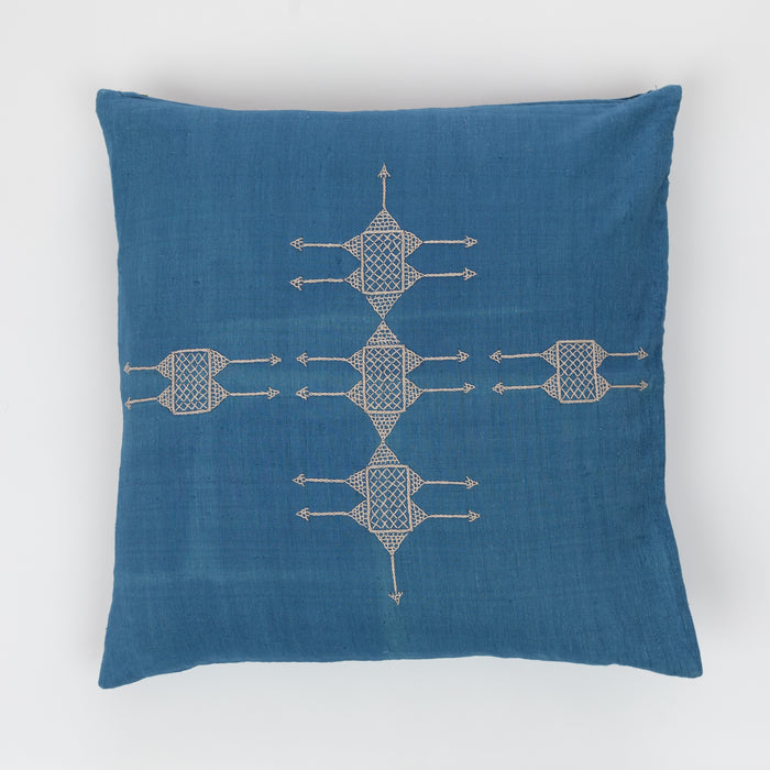 Rufia Indigo Pillow