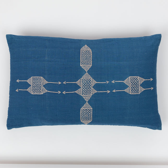 Rufia Indigo Pillow