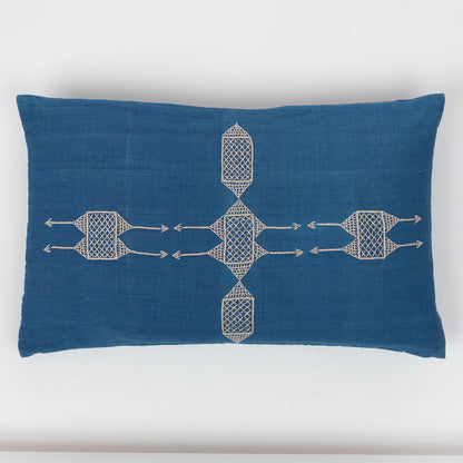 Rufia Indigo Pillow