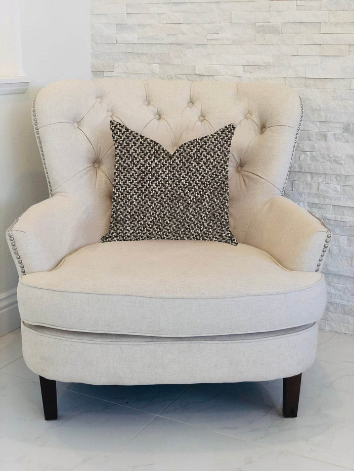 Salt and Pepper Luxury Throw Pillow in Grey and Black Tones - Plutus Brands