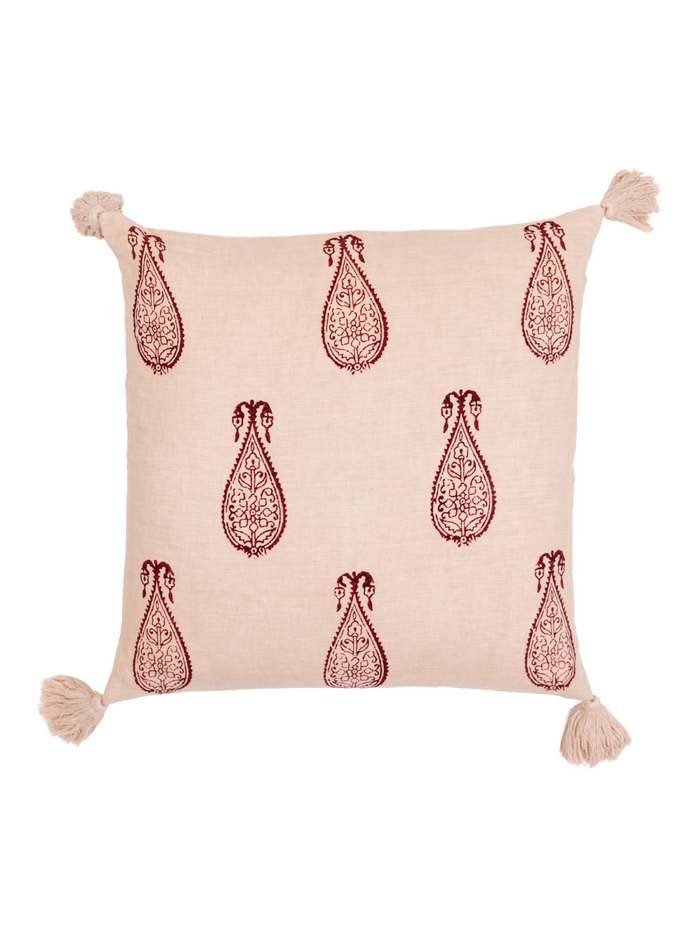 Samodh Blush Decorative Pillow Cover with Tassels