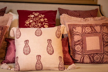 Samodh Blush Decorative Pillow Cover with Tassels