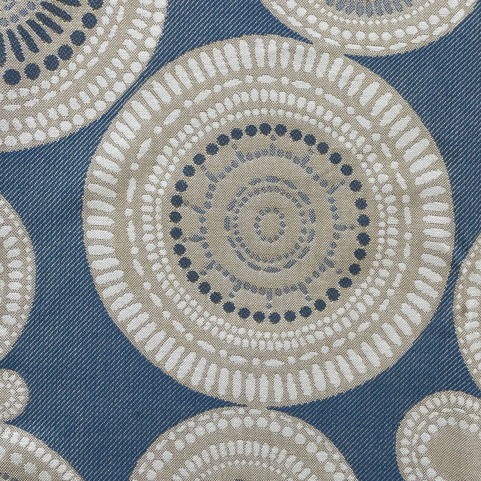 Seashell Haven Blue, cream Motif Luxury Throw Pillow