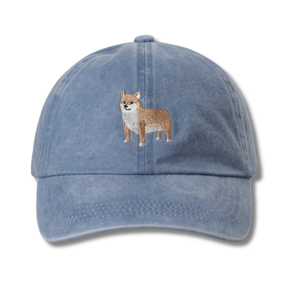 Shiba Embroidered Cotton Baseball Cap