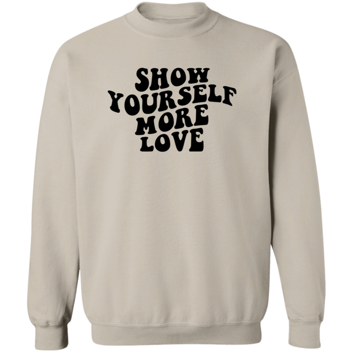 Show Yourself More Love crewneck sweatshirt in Sand