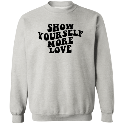 Show Yourself More Love crewneck sweatshirt in Ash