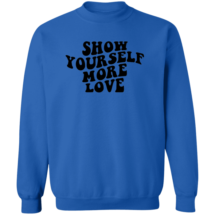 Show Yourself More Love crewneck sweatshirt in Royal