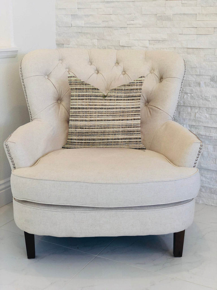 Skyway Lines Luxury Brown-Beige Multi Tones Throw Pillow - Plutus Brands