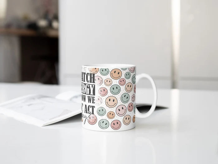 Smiles, Sass & Matching Energy | Retro Smiley Face Mug | 1314 Creations